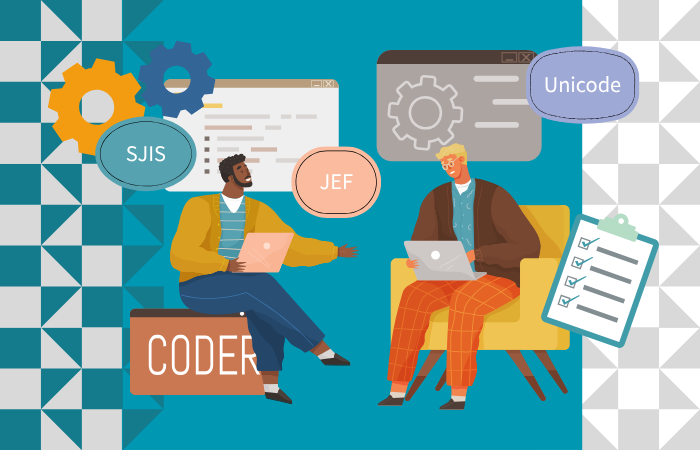 data integration techniques for character code conversion—preparing for a mix of SJIS, JEF, and Unicode.
